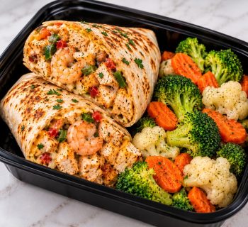 Wrap de pollo y camarones