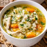 Sopas de pollo y vegetales