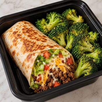 Low carb burrito de carne molida