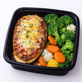 Berenjena rellena de carne molida a la milanesa