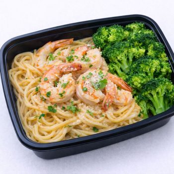 Palmini en salsa cremosa con camarones