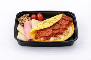 Pizza omelette de pepperoni