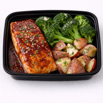 Salmón en salsa BBQ