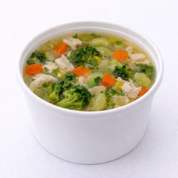 Sopas de vegetales y pollo