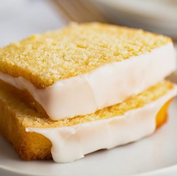 Lemon pound cake slice