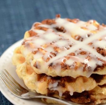Waffles con crema de vainilla