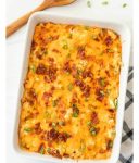 Pollo al horno con queso y bacon