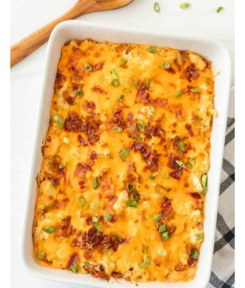 Pollo al horno con queso y bacon