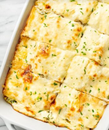 Creamy pesto chicken casserole