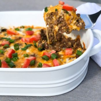 Taco casserole de carne molida