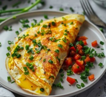 Omelette de jamón y queso