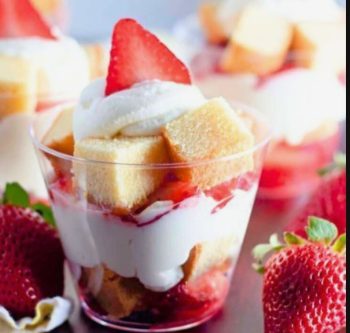 Strawberry shortcake cups