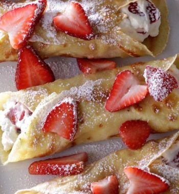 Crepa de fresa y crema
