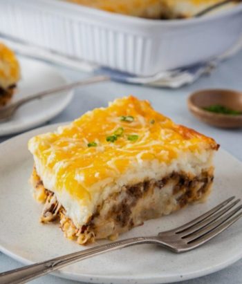 Pastelón de pollo y queso