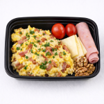 Revoltillo de bacon y queso